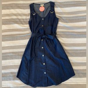 Tea & Cup denim sleeveless dress